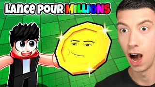 Lancer Une PIÈCE Pour Gagner Des MILLIONS Dans Roblox...