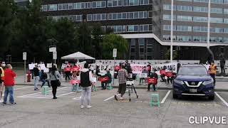 RCMP皇家骑警大温总部参加Justice for Mona Wang抗议行动