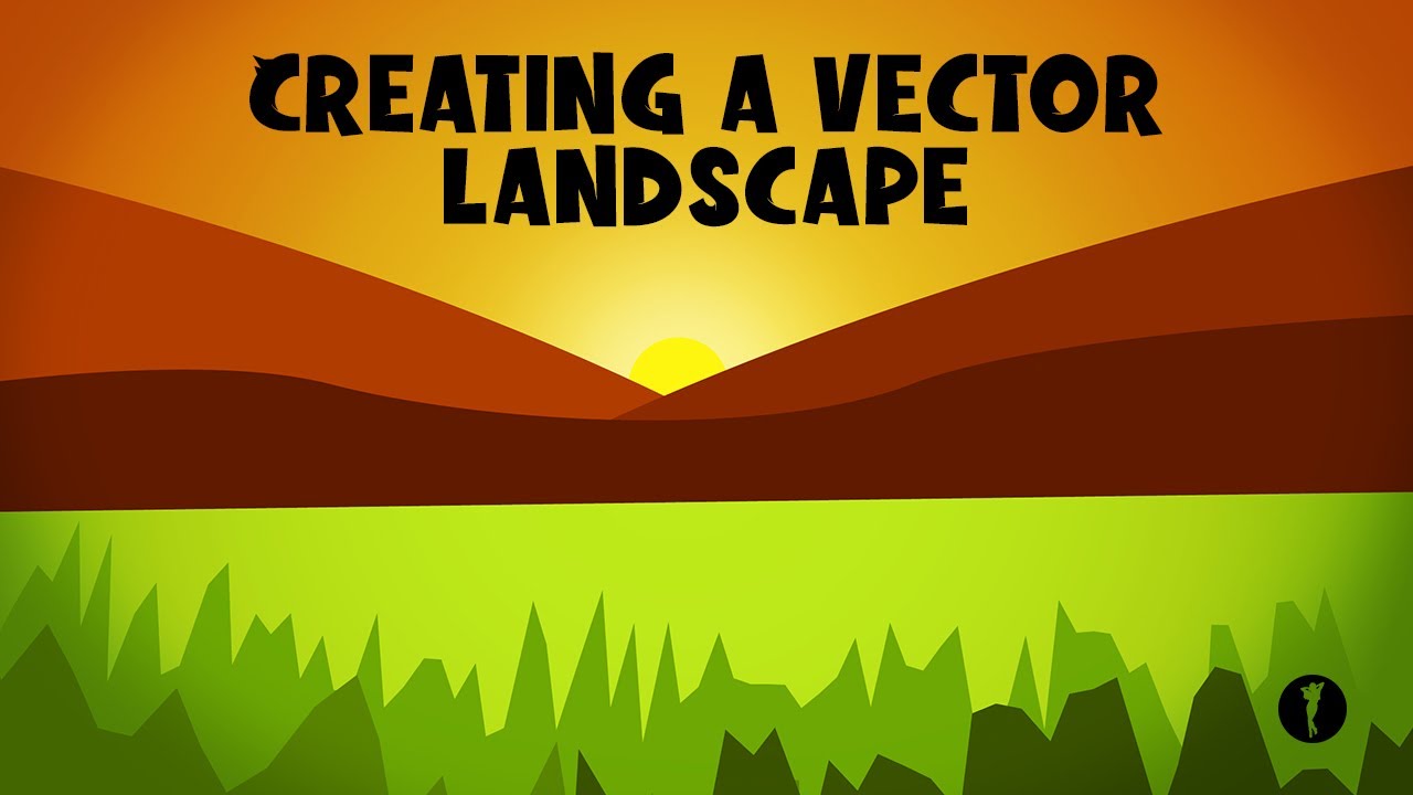 How To Create A Colorful Vector Landscape Illustration - YouTube