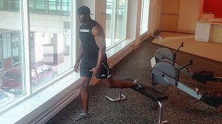 Incline Bench Rear-Leg Elevated Split Squat