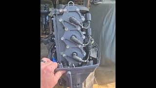 Yamaha 60 hp Two Stroke First Start after Rebuild #yamahaoutboards #yamaha #outboard #twostrokes