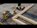 Marco para ventana de madera usando ensamble/encastre de horquilla (Espiga y caja abierta).
