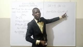 Calculus: Derivative of square root (x) by First Principle. y = √x