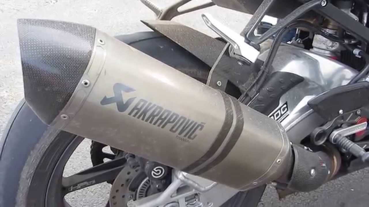 BMW S1000RR HP4 akrapovic exhaust sound - YouTube