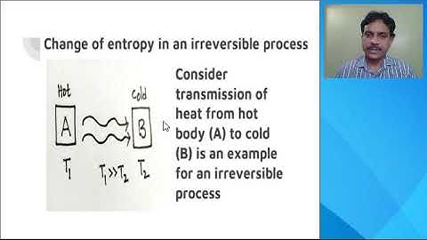 Change of Entropy in an Irreversible Process - Dr.SSR