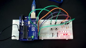 Implement a 4-bit binary counter using Arduino UNO | #arduino #arduinoproject #esp32 #esp8266