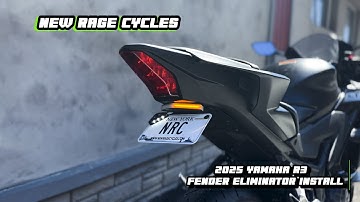 New Rage Cycles 2025 Yamaha R3 Fender Eliminator Install