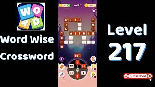 Word Wise Crossword Level 217 Answers 🧠🧩 | Relaxing Crossword Puzzle | SolutionGuruji