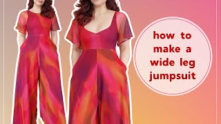 How To Make A Wide Leg Jumpsuit With Sleeves (and pockets!) | Beginner Friendly | Jumpsuit Bundle
