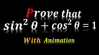 Can YOU Prove sin^2(x) + cos^2(x) = 1 | EASIEST PROOF : sin^2(x) + cos^2(x) = 1 (Simple Animation)