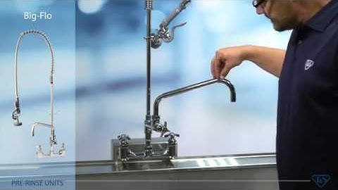 What is a Pre-Rinse Faucet | T&S Brass 5PR-8W12 Wall-Mounted Pre-Rinse Unit