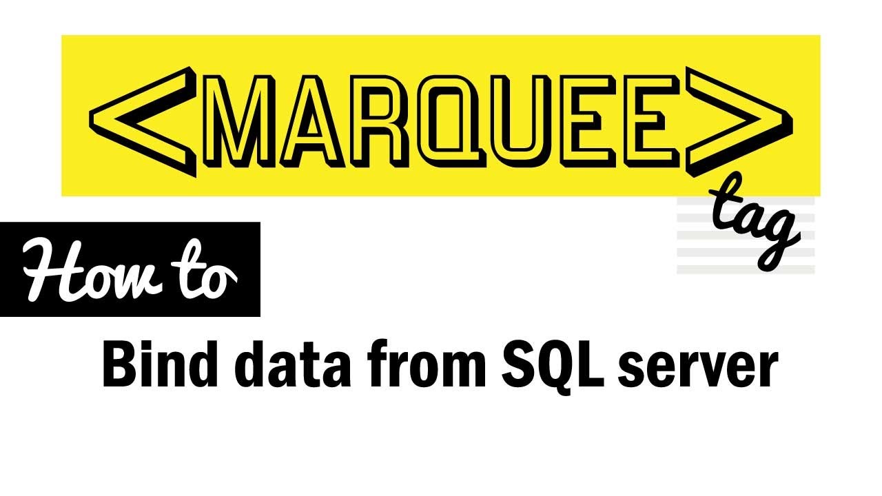 Bind marquee tag with data from Database YouTube