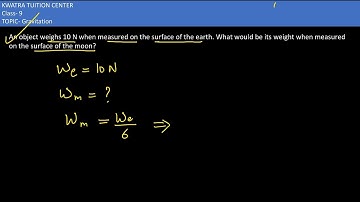 5.  An object weighs 10 N when measured on the surface of the earth. What would be its weight when