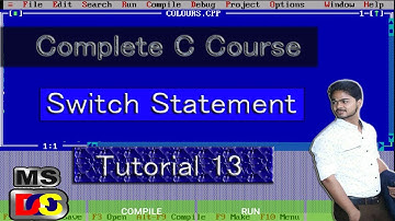 Switch Statement || C Tutorial In Hindi Using Turbo C++ || Turbo C++ #13
