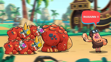 Rambo on Fire and Max Rocky vs Pirate Caveman - Dino Bash 2 Travel Through Time