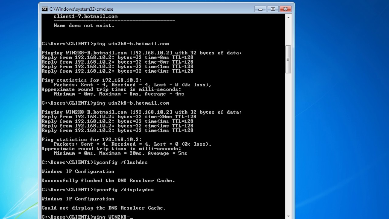 DNS & Pri Zone Client cache 3