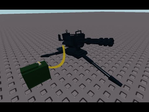 Roblox Studio M134 Mounted Rotary Turret Youtube - how to make a turret in roblox studio