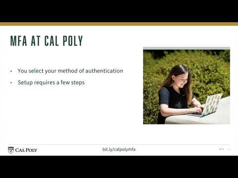 Setting up Multi-Factor Authentication (MFA) on your Cal Poly Account