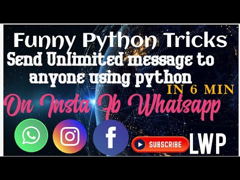 Automate Facebook Whatsapp Instagram Messenger || Funny Python Tricks || Send Unlimited message