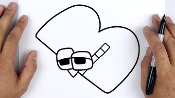 HOW TO DRAW ALPHABET LORE B - Easy Step By Step Drawing