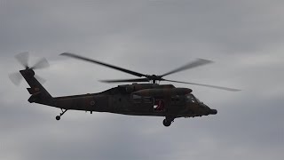 美ら島エアーフェスタ2018 回転翼機展示飛行 陸自UH-60JA、空自UH-60J、CH-47J