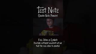 Test Note (Death Note Parody) #deathnote #parody #anime