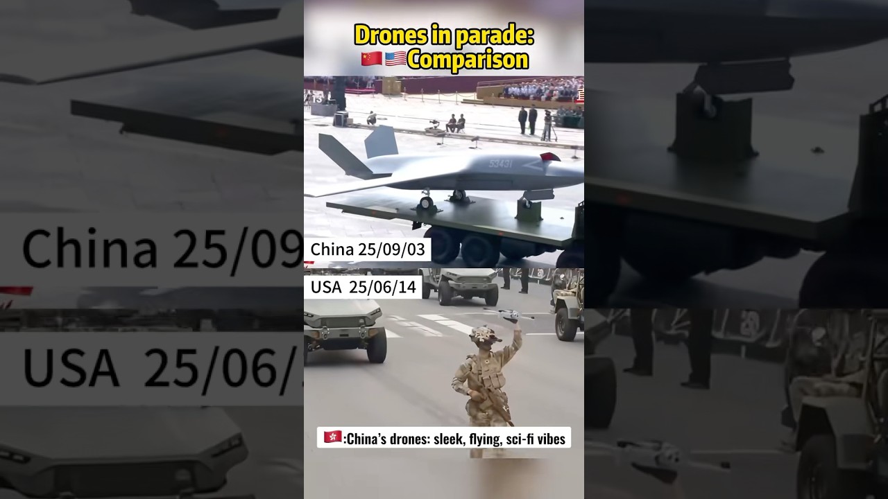 China Vs USA Drones Parade 