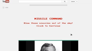 Missile Command on YouTube (Easter Egg)