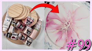 #99 Cherry  Blossom Blooms - Beautiful Soft Acrylic Fluid Art Paint Pouring