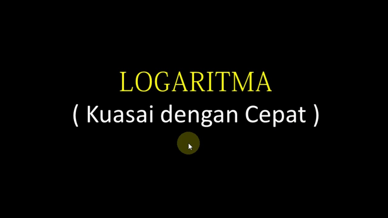 Sekejap Kuasai SEMUA Soal-Soal LOGARITMA