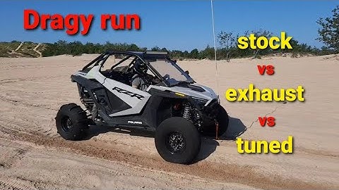 RZR Pro XP Evo exhaust and tune compared to stock dragy runs