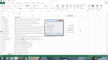 Excel 2013 Tutorial#14 key board shortcuts