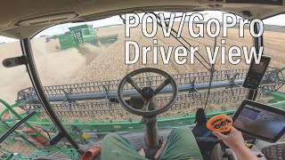 POV/GoPro/Driver view - Žně 2021 s dvěmi John Deere T670i a 8R 310 + překládací vůz Annaburger