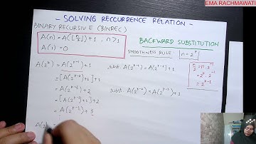 Analisis efisiensi algoritma rekursif (BACKWARD SUBSTITUTION): Jumlah digit biner