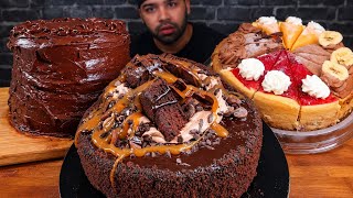 (ASMR NO TALKING) CAKE MUKBANG COMPILATION