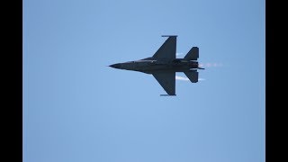 F-16 aerial aerobatics over San Fran bay