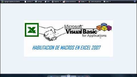 Habilitacion de Macros en Excel 2007