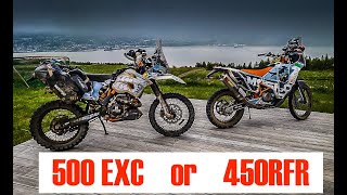 KTM 500 EXC vs KTM 450RFR