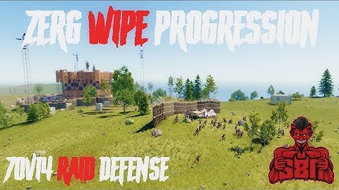 RUST ZERG PROGRESSION // 70 vs 14 RAID DEFENSE // 500 ROCKET REVENGE RAID