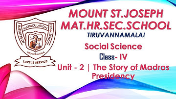 4th Std | Social Science | Unit - 2 | The Story of Madras Presidency