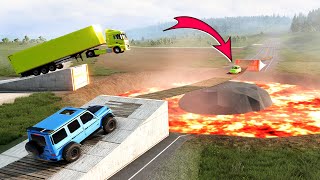 Cars vs Giant Crater #4 ▶️ BeamNG Drive