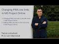 Changing PWA site links in MS Project Server