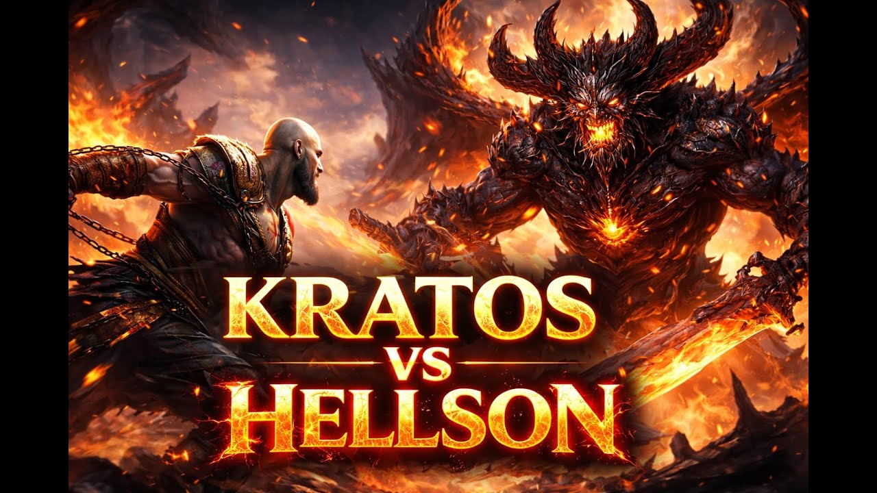 God of War  kartos fight with hellson intense fight