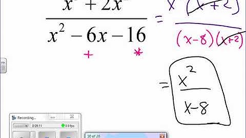 Simplifying Rational Expressions 5.4 day 1 Algebra 2