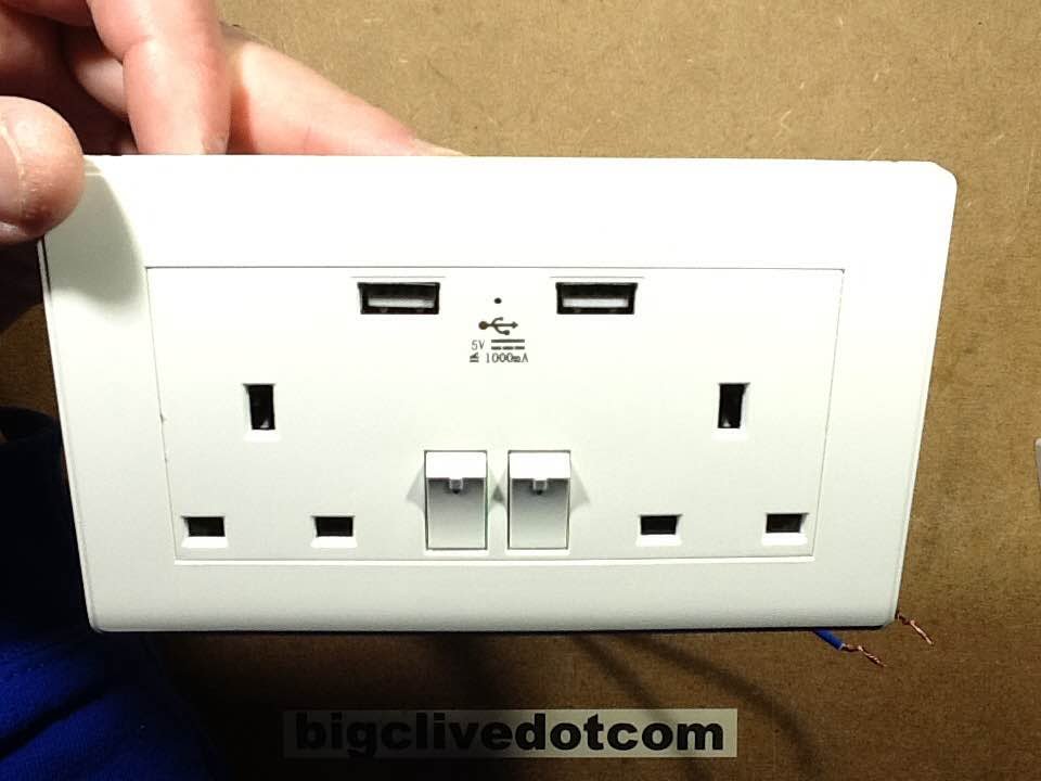 A look inside a double gang socket with USB outlets. - YouTube
