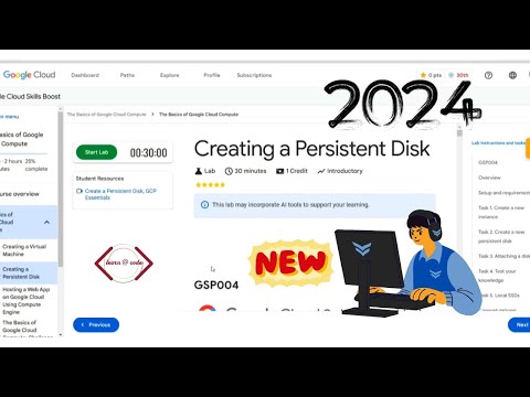 Creating a Persistent Disk |Google cloud lab solution 2024 🔥#arcade #qwiklab #coding #programming