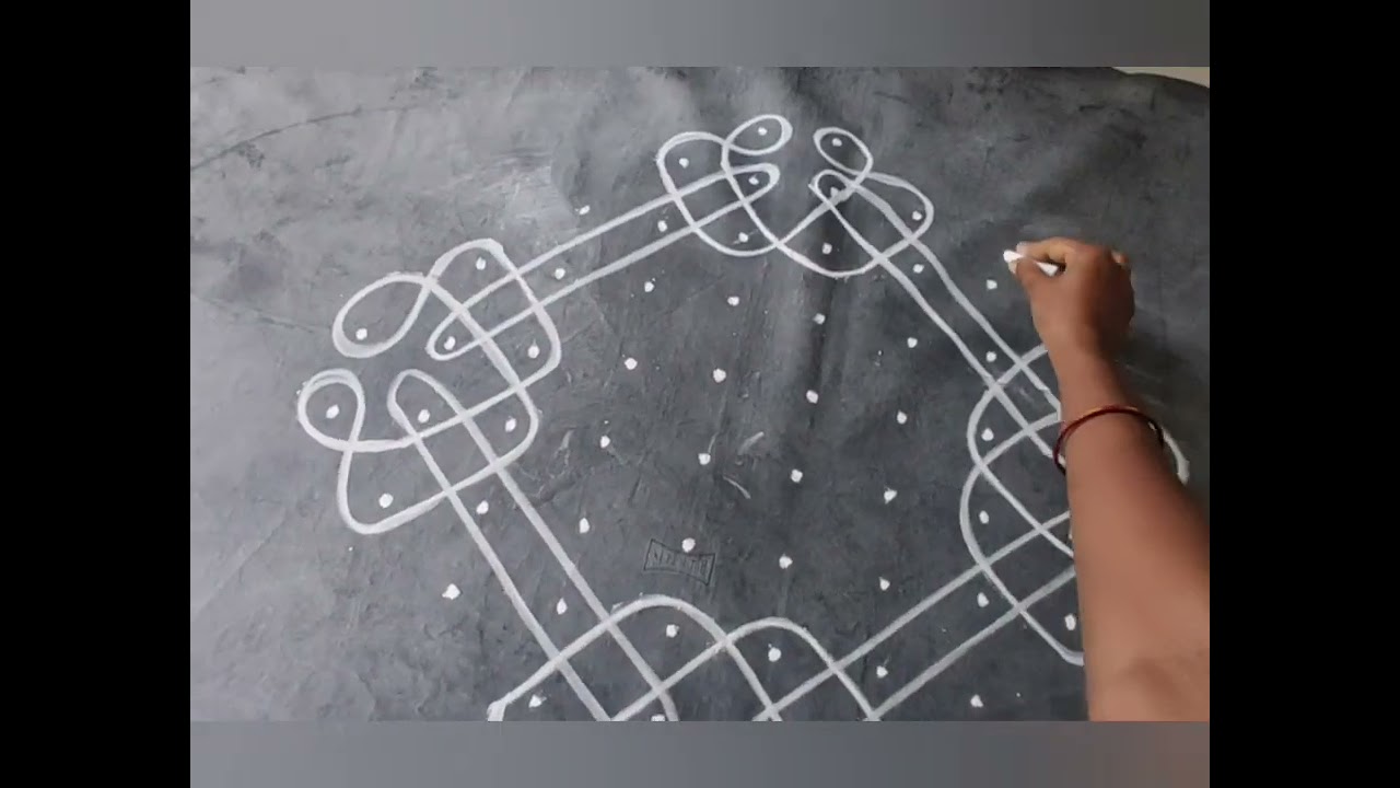 అందమైన చుక్కల ముగ్గులు10×2×2 చుక్కలు మెలికల ముగ్గులు