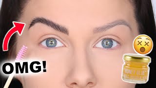I TRIED THE VIRAL FLUFFY BROWS HACK! DOES IT REALLY WORK!??