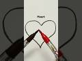 How to draw heart easily | heart coloring #shortsvideo #shortsfeed #shortsviral #hearttouching #red
