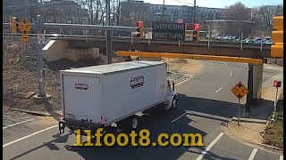 Will this boxtruck get stuck at the 11foot8+8 bridge?